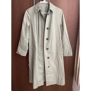 London fog light green trench coat